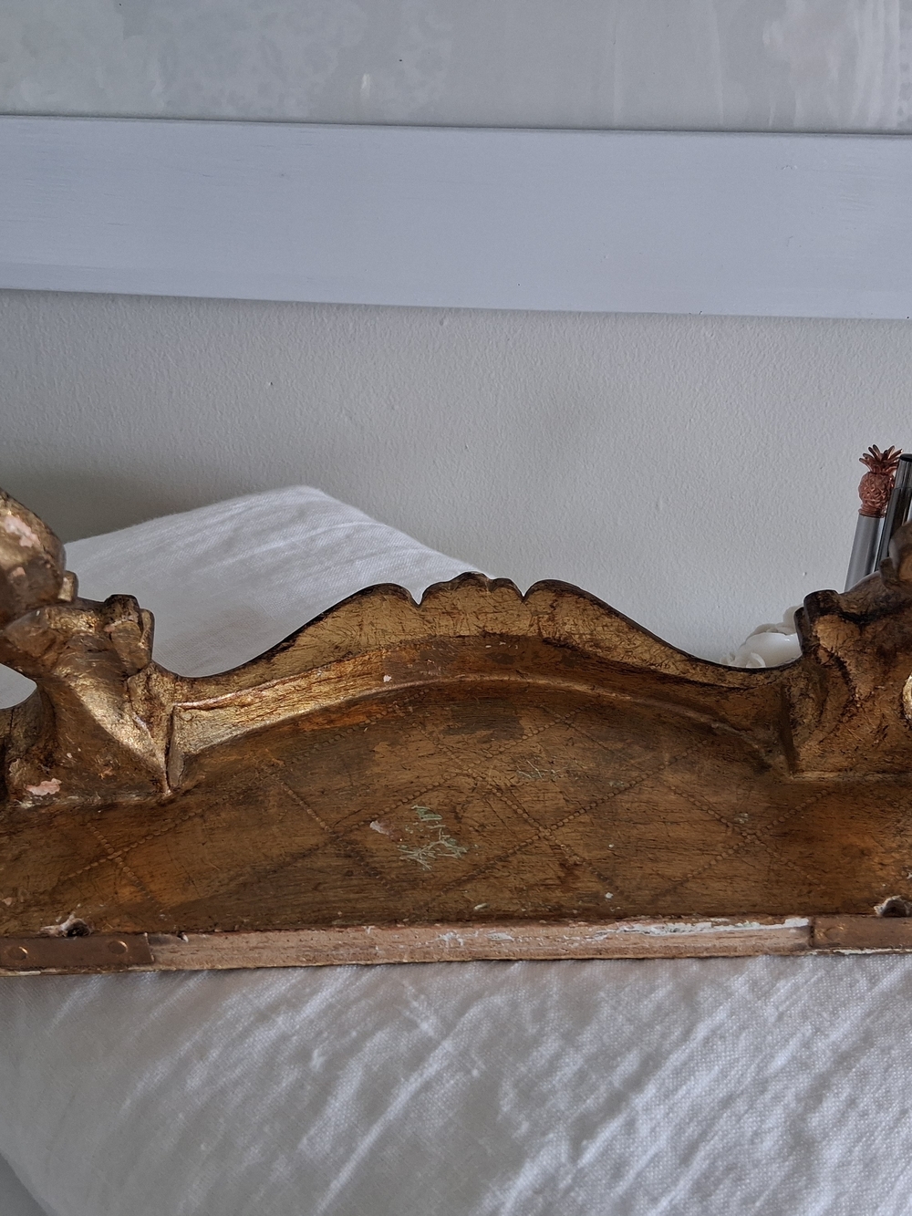 Gold Gilt Italian Florentine Carved Wood Shelf - Picture 6 of 12